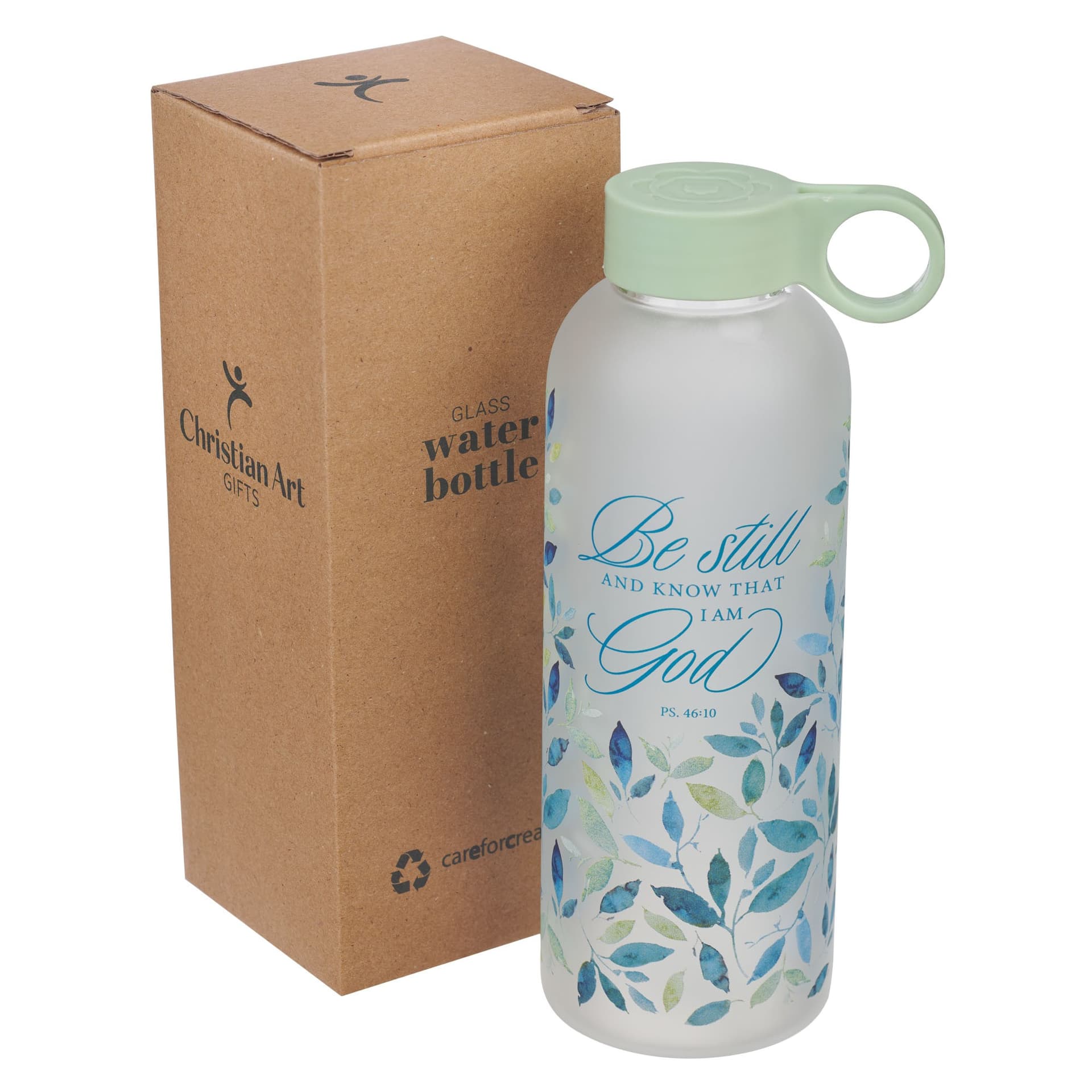 WATER BOTTLE GLASS BE STILL AND KNOW PS 46:10 - 3