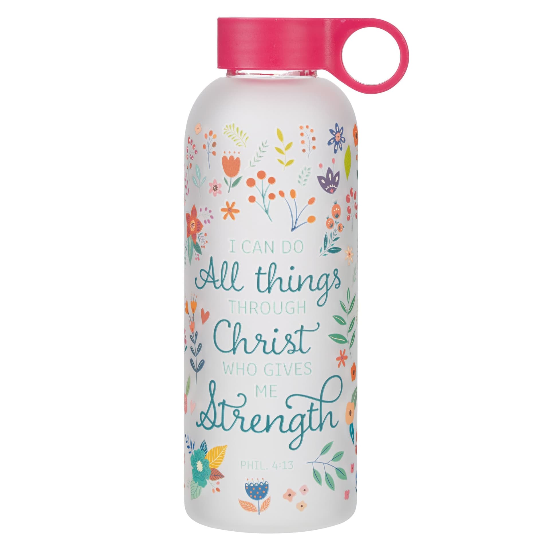 WATER BOTTLE GLASS ALL THINGS  PHIL 4:13 - 1