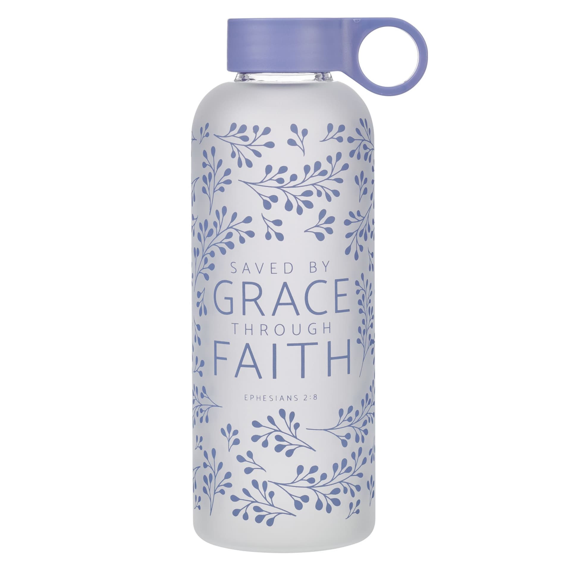 WATER BOTTLE GLASS SAVED BY GRACE EPH 2:8 - 1