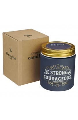 Glass Candle Screw Top Lid Navy Strong & Courageous thumbnail 4