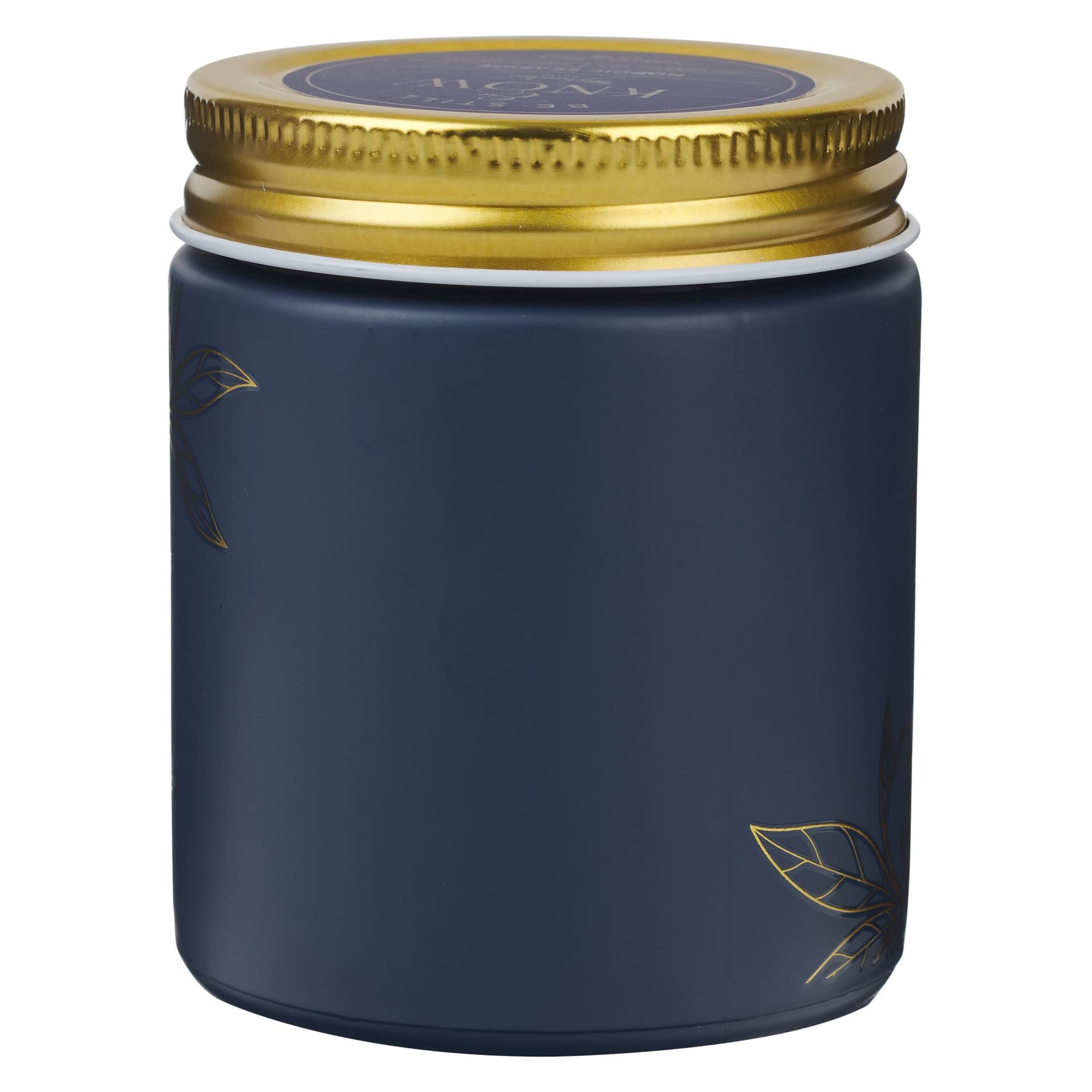 Glass Candle Screw Top Lid Navy Be Still - 2