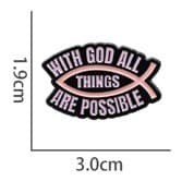 WITH GOD FISH METAL PIN - 2