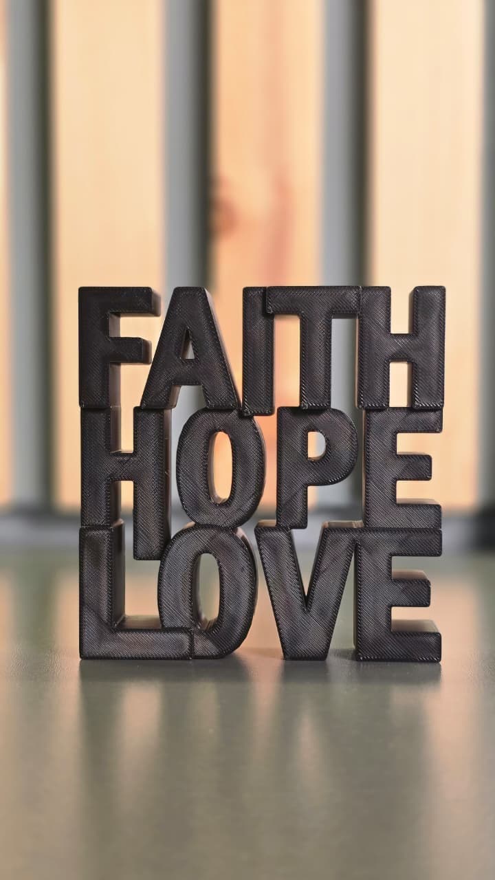 FAITH HOPE LOVE WPRD ART LARGE - 2