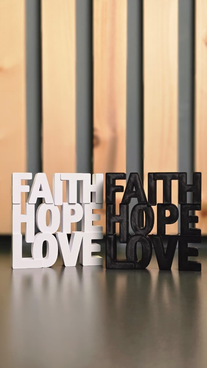 FAITH HOPE LOVE WPRD ART LARGE - 3