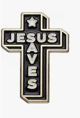 JESUS SAVES 3D PIN - 1