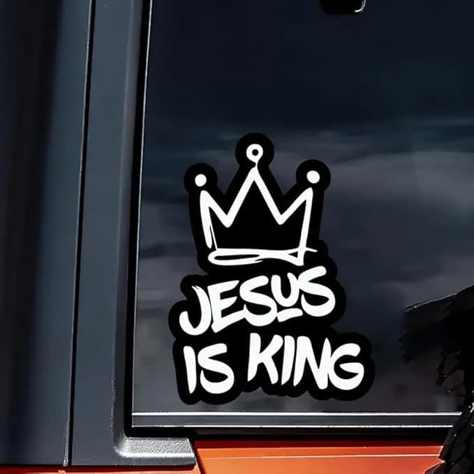 JESUS IS KING STICKER - 4
