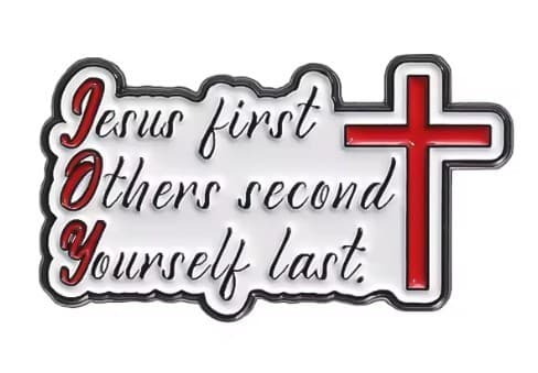 JESUS FIRST METAL PIN - 1