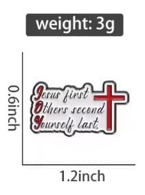 JESUS FIRST METAL PIN - 2