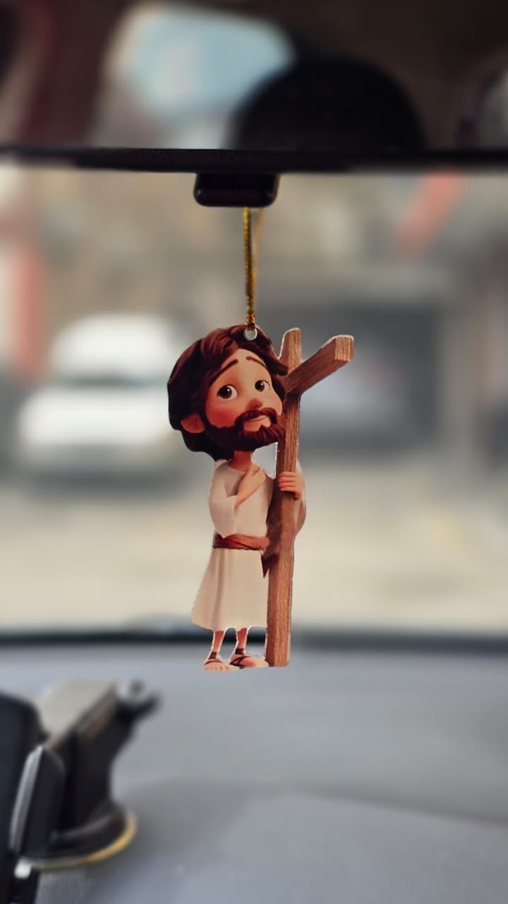 JESUS HOLDING CROSS 1 PLEXI HANGING