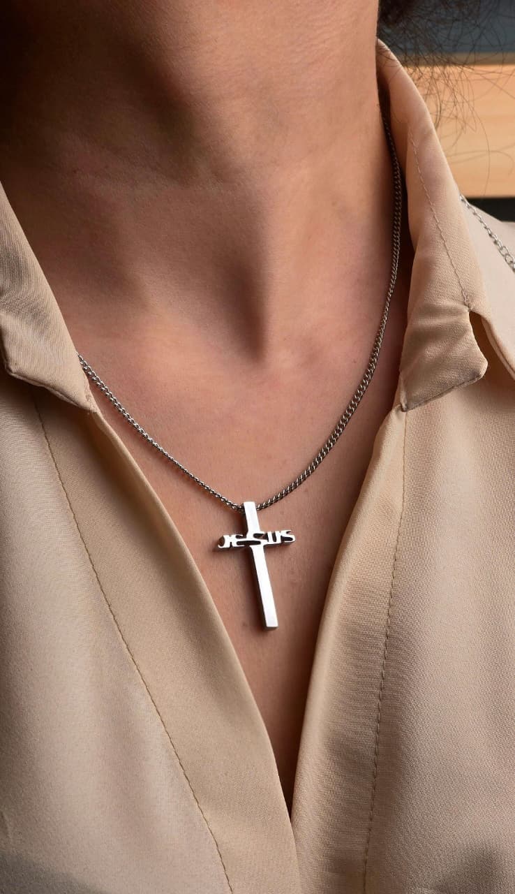 JESUS CROSS NECKLACE - 1