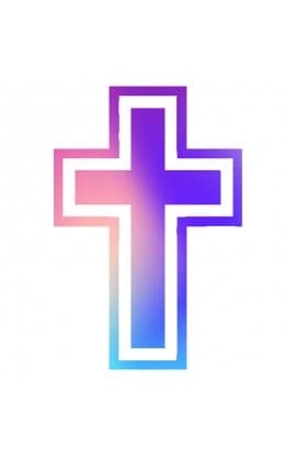GLOW IN THE DARK CROSS STICKER thumbnail 1