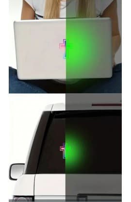 GLOW IN THE DARK CROSS STICKER thumbnail 4
