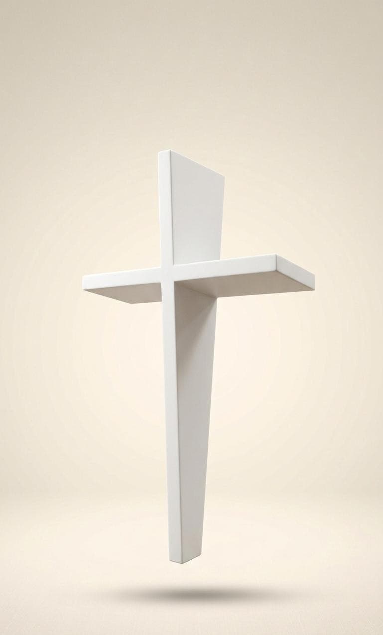 TAPERED CROSS WHITE 25CM - 1