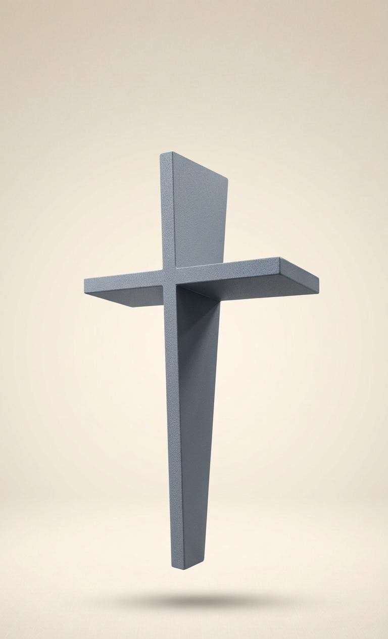 TAPERED CROSS GREY 25CM - 1