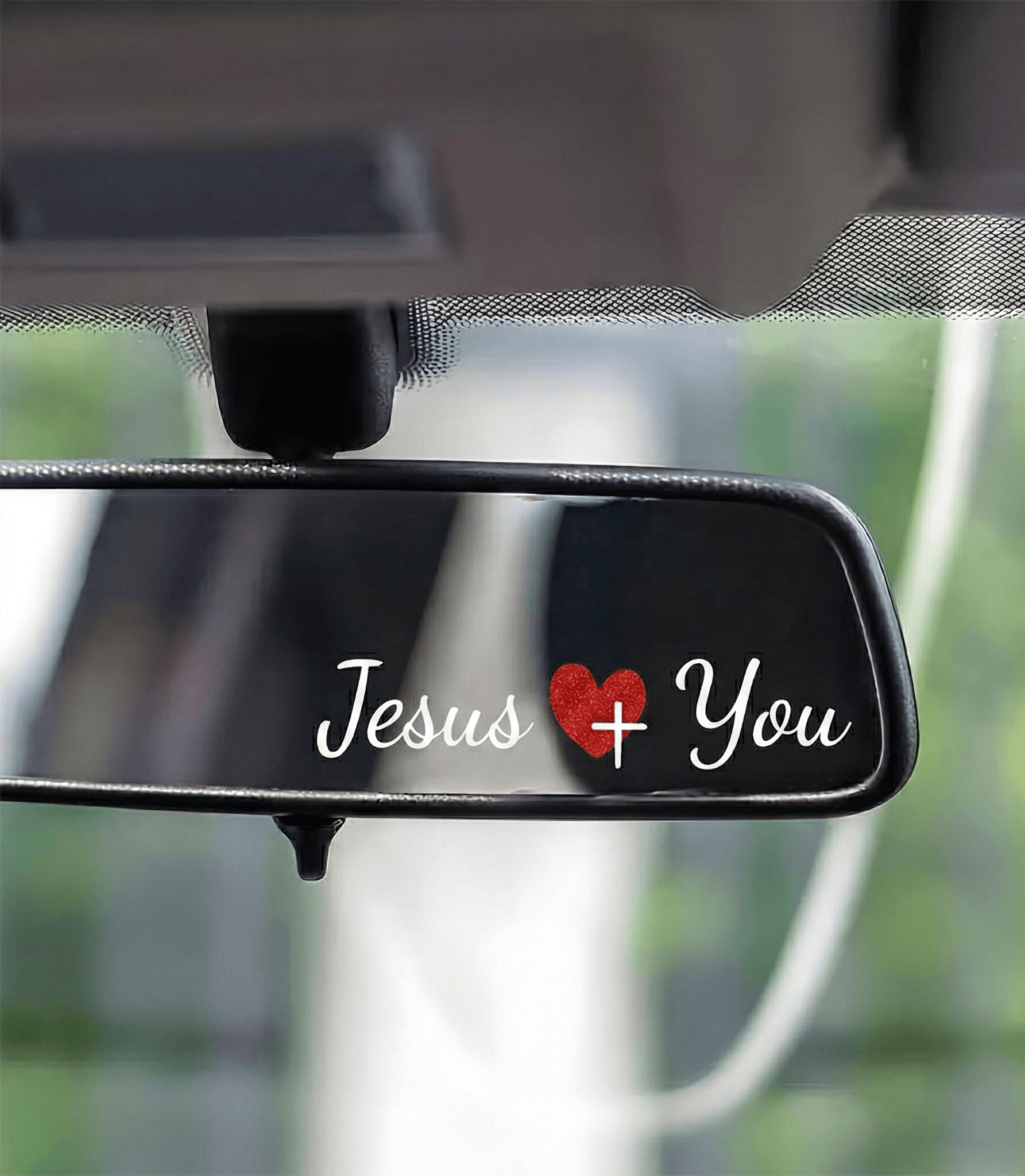 JESUS LOVES YOU RED HEART STICKER - 1