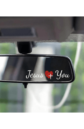 JESUS LOVES YOU RED HEART STICKER thumbnail 1