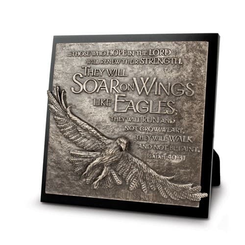 Sculpture Plaque Moments Of Faith Eagle - 4