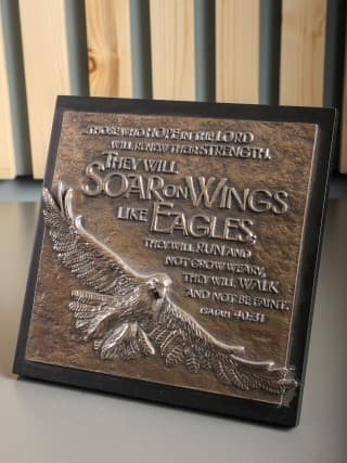 Sculpture Plaque Moments Of Faith Eagle - 2