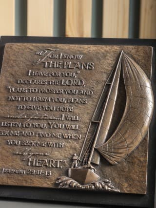 Sculpture Plaque Moments Of Faith Boat - 2