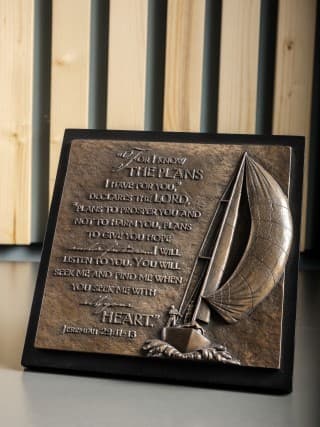 Sculpture Plaque Moments Of Faith Boat - 3
