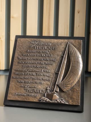 Sculpture Plaque Moments Of Faith Boat - 1