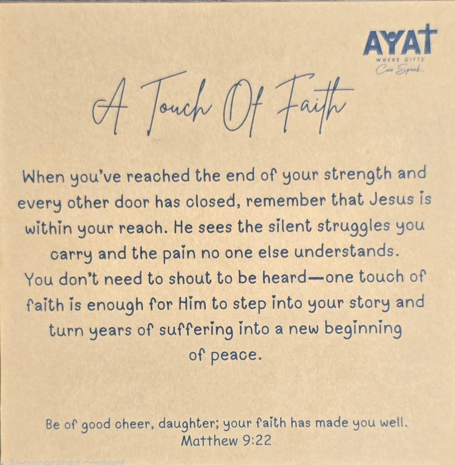 A TOUCH OF FAITH MINI FIGURINE - 5