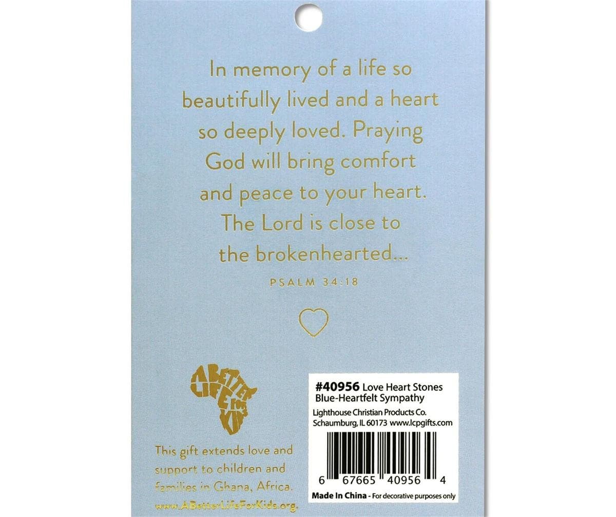 HEART STONE CARD HEARTFELT SYMPATHY - 3
