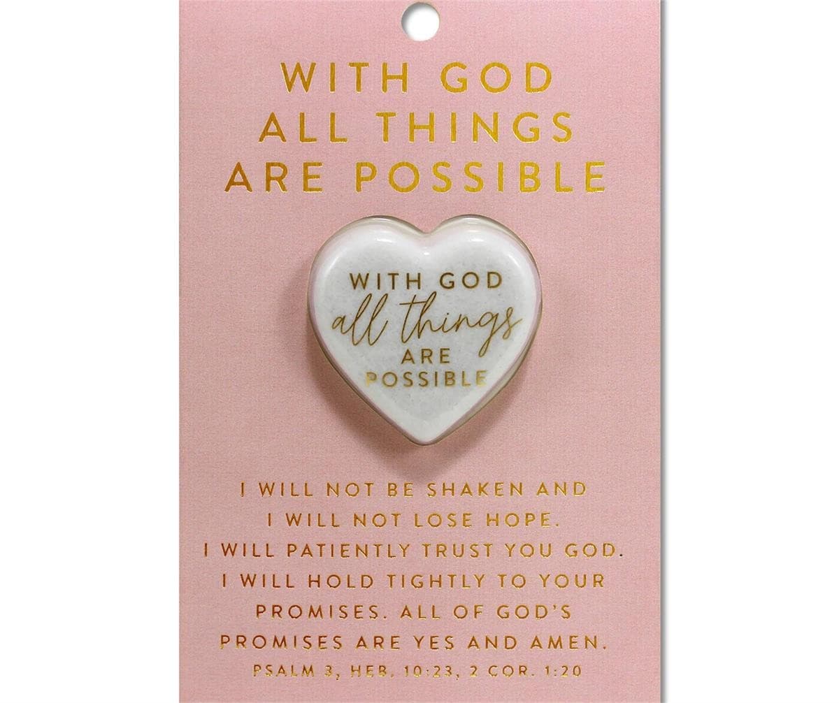 HEART STONE CARD WITH GOD ALL THINGS - 1