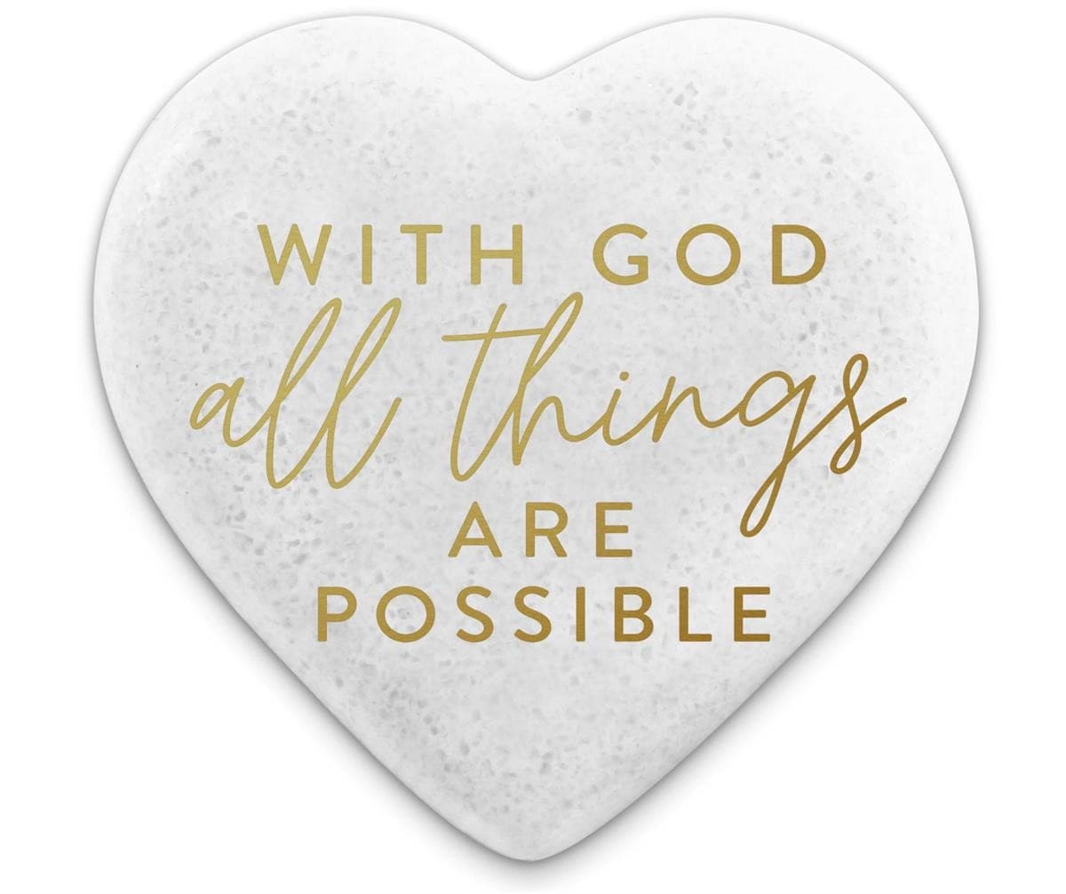 HEART STONE CARD WITH GOD ALL THINGS - 2