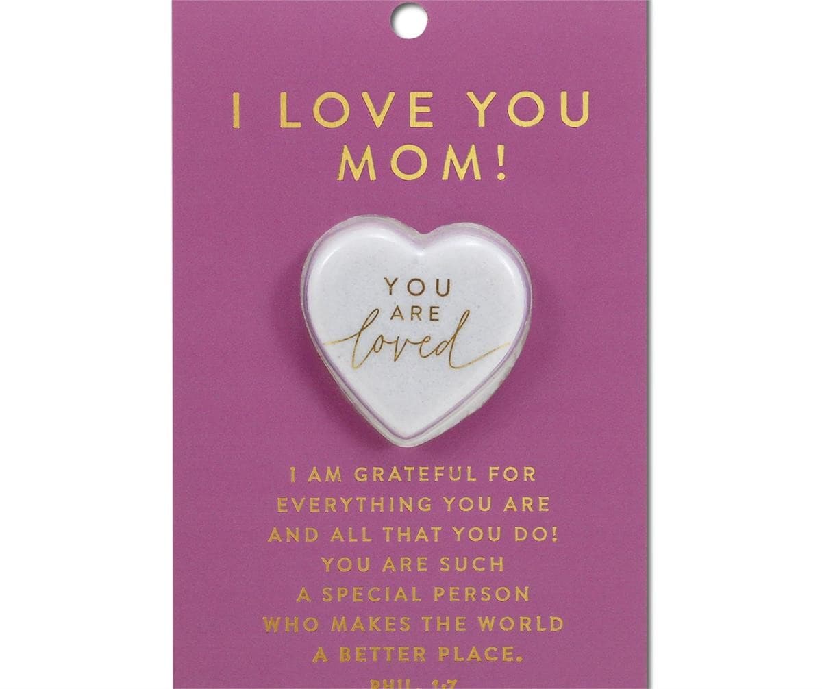 HEART STONE CARD I LOVE YOU MOM - 1