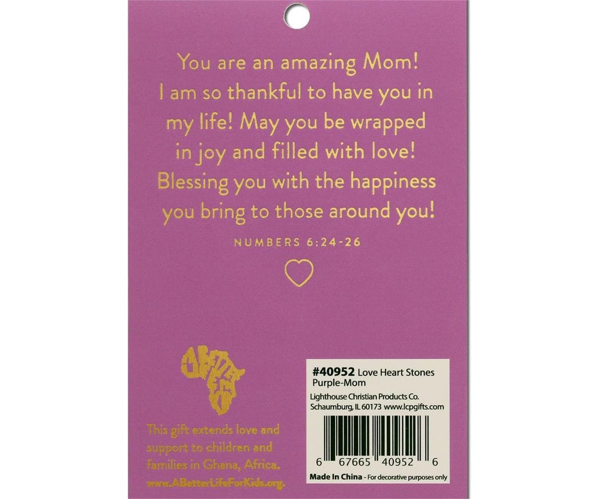 HEART STONE CARD I LOVE YOU MOM - 3
