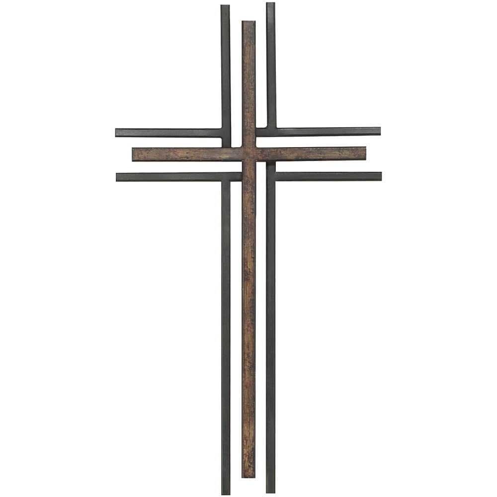 METAL DOUBLE WALL CROSS 40CM - 1