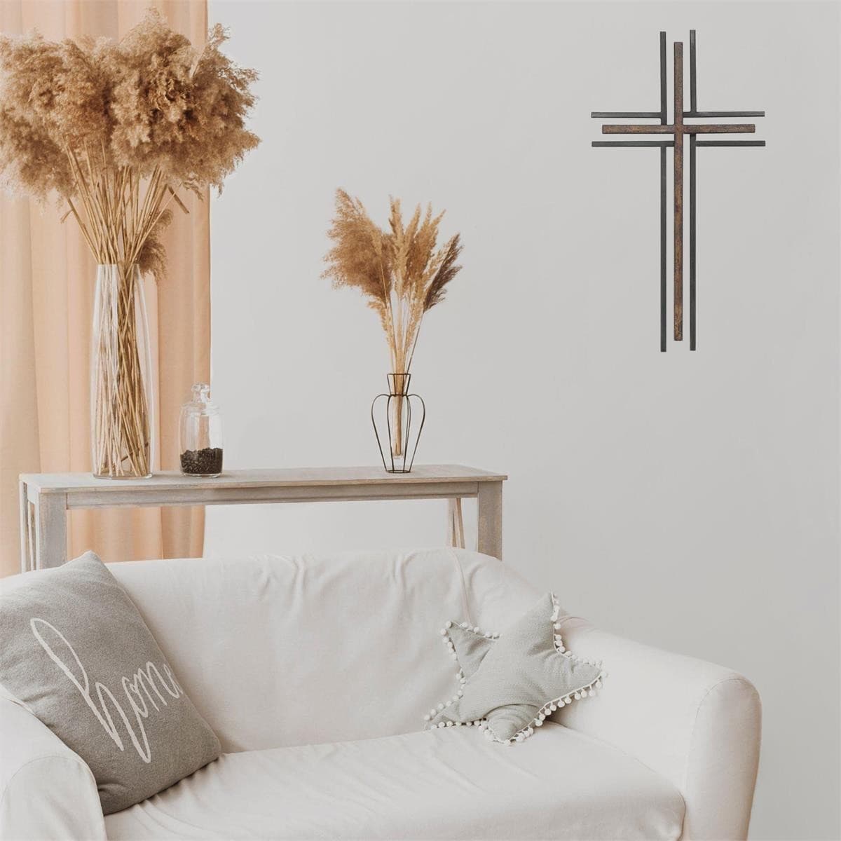 METAL DOUBLE WALL CROSS 40CM - 2