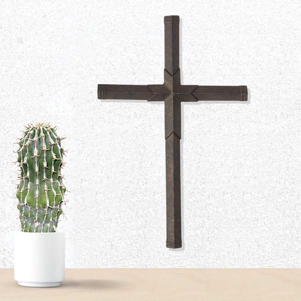 CROSS WALL PATINA BRNZ METAL 29X46 - 3