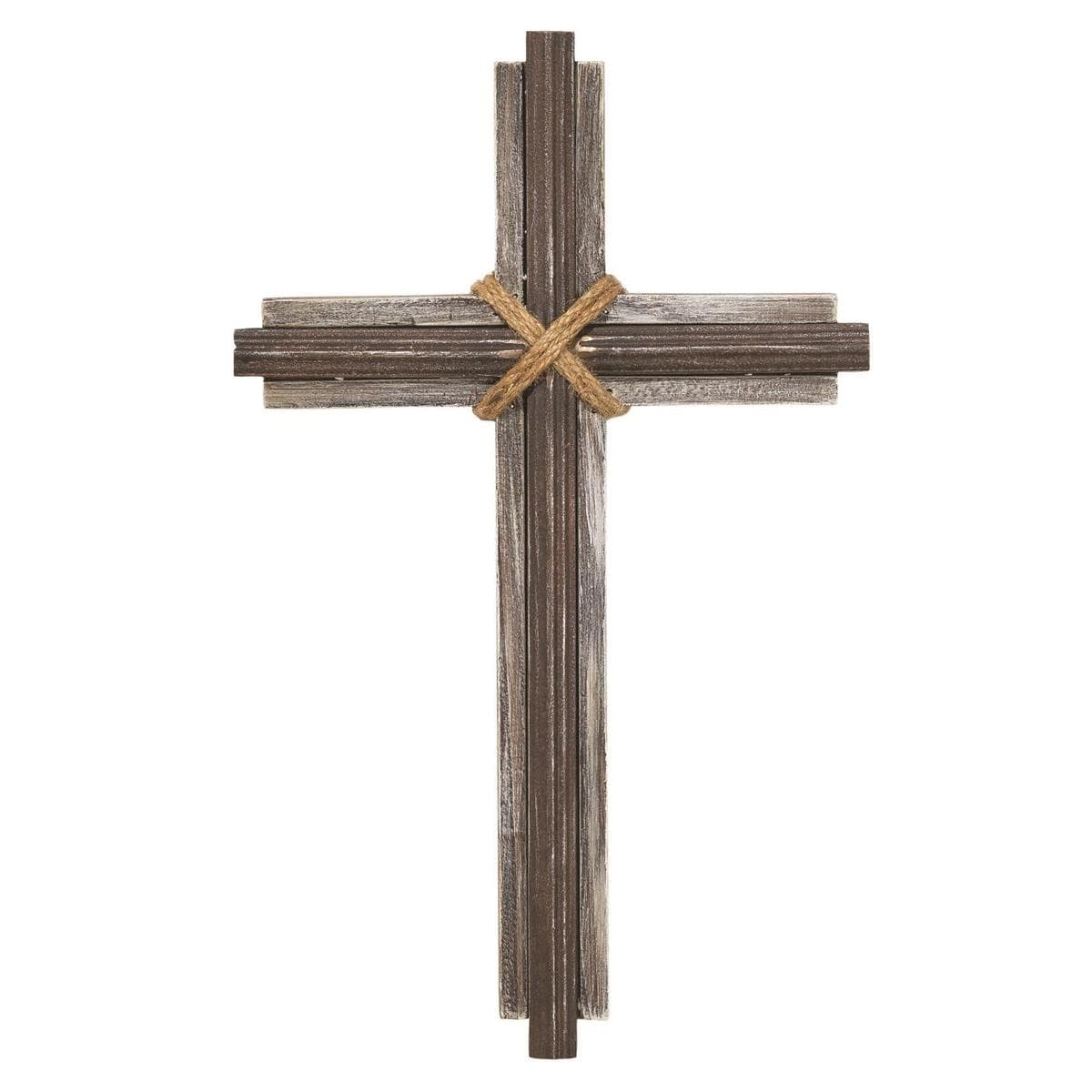 WALL CROSS WOOD/METAL 24X39CM - 1
