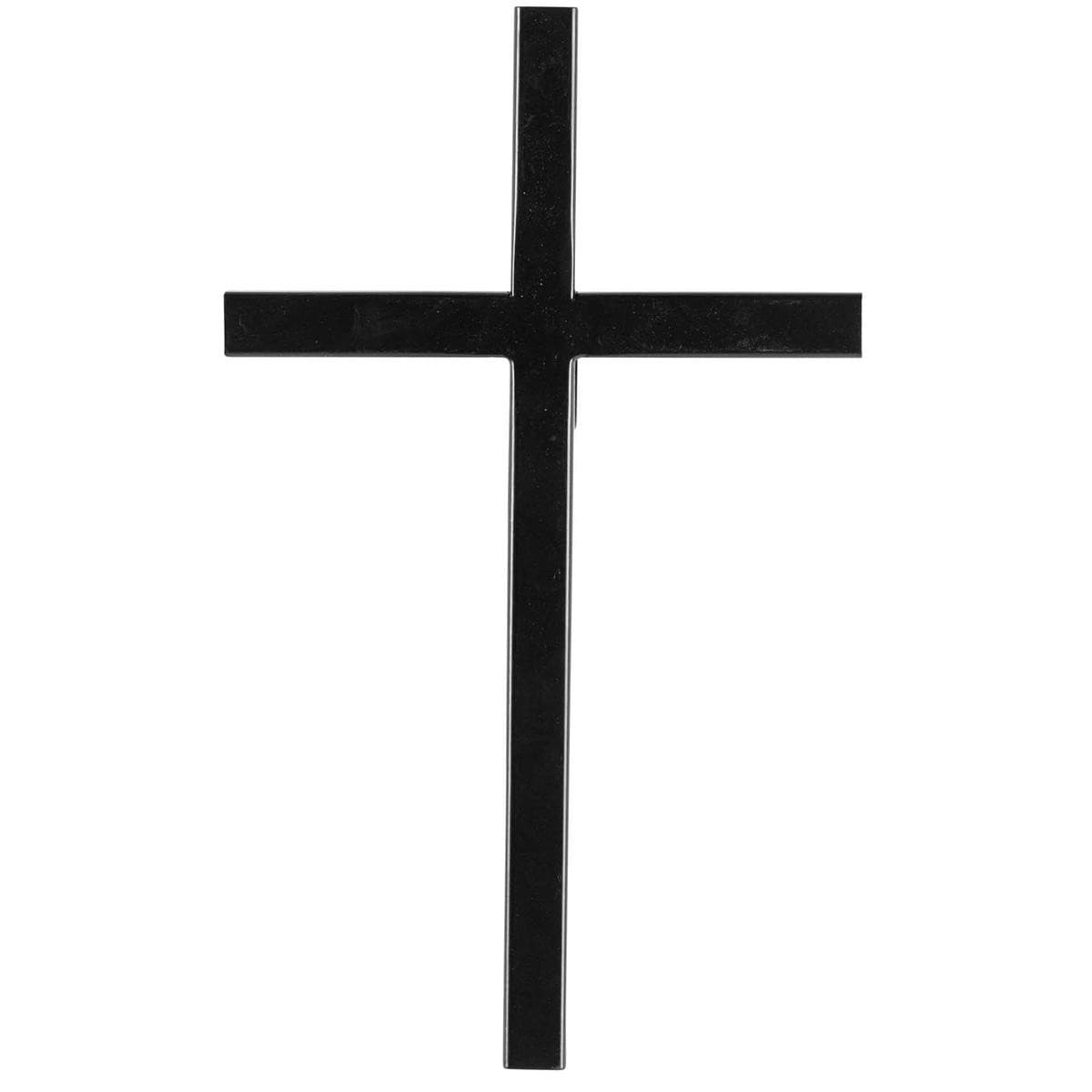 BLACK METAL WALL CROSS 25CM H - 1