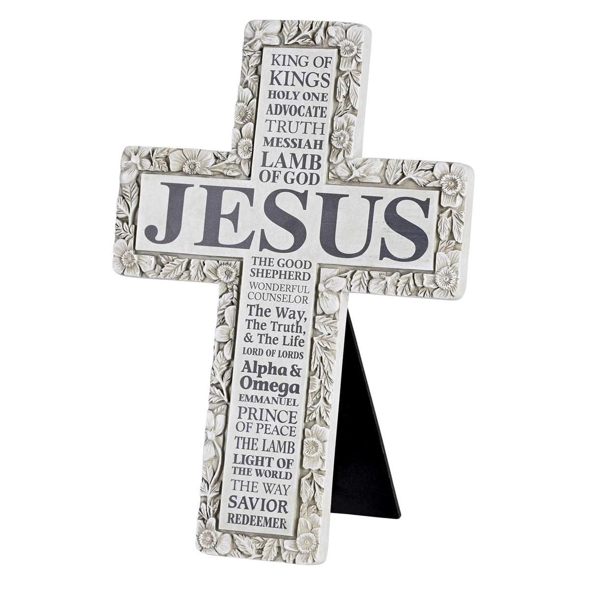 TABLETOP FLORAL CROSS NAMES OF JESUS - 1