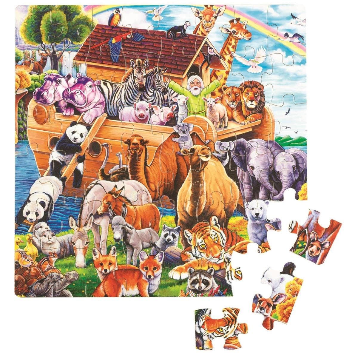 NOAH'S ARK WOOD PUZZLE 48 PIECES - 2