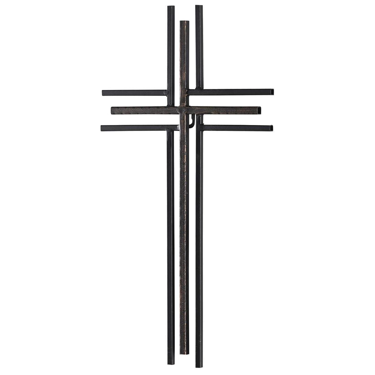 WALL CROSS BLACK METAL 48CM H - 2