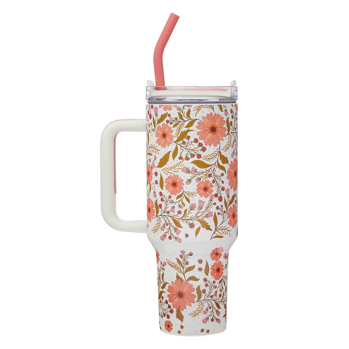 TUMBLER SS CORAL FLORAL THOSE WHO TRUST IN THE LORD ISA 40:31 - 2