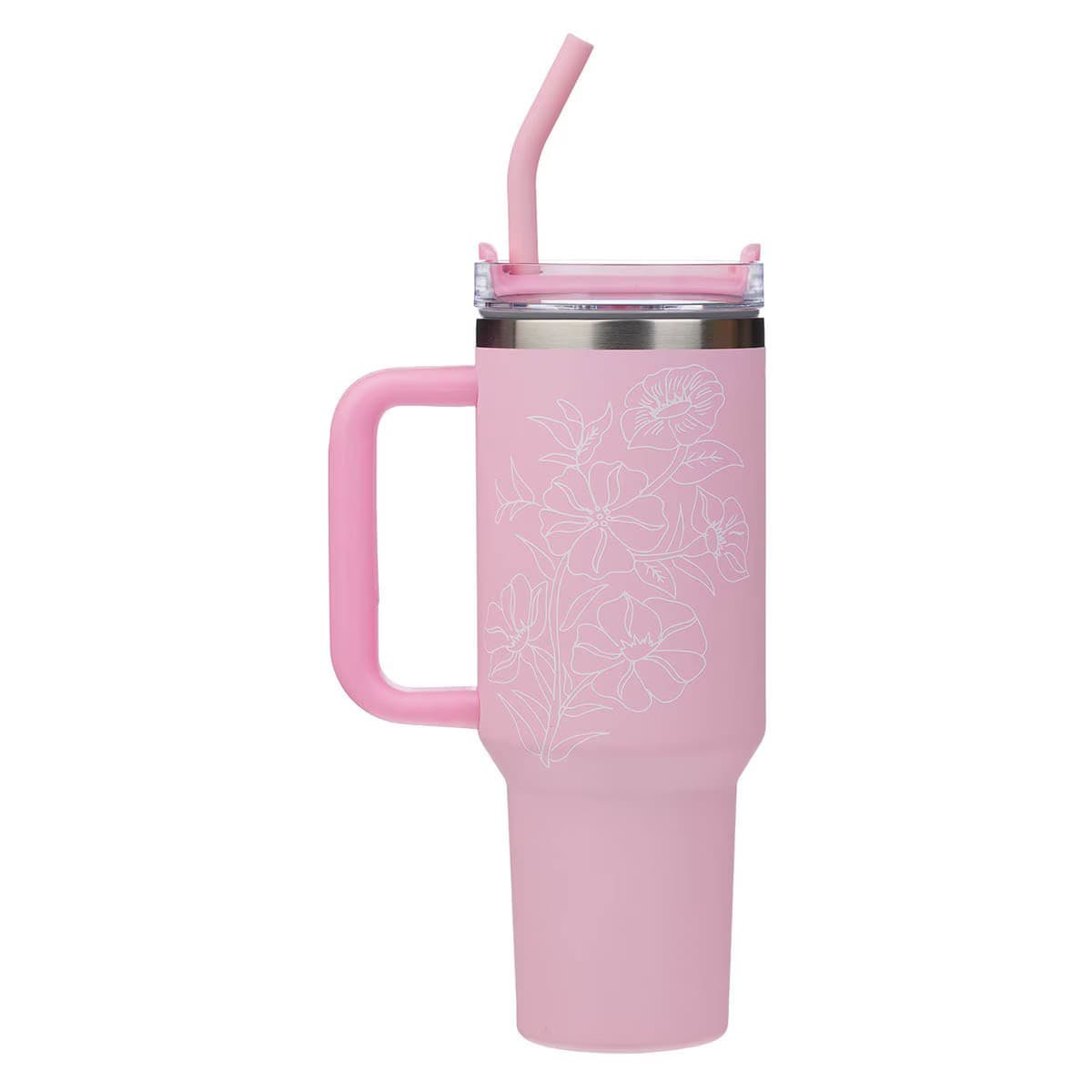 TUMBLER SS PINK WITH GOD ALL THINGS MATT 19:26 - 2