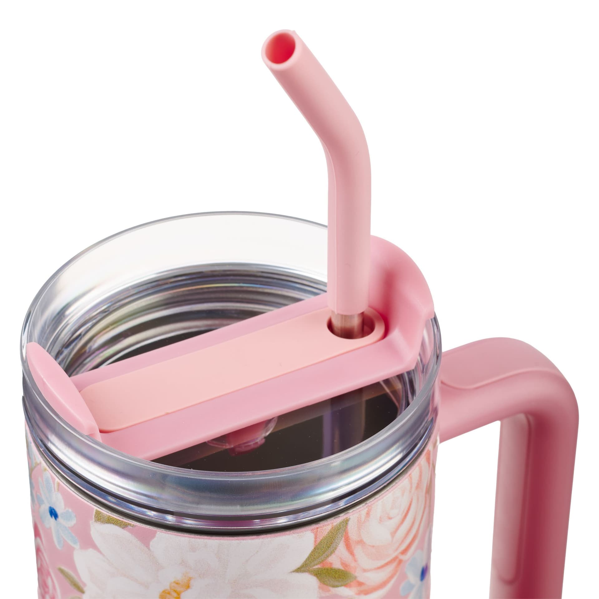 TUMBLER W/STRAW SS PINK GOD IS WITHIN HER PS 46:5 - 4