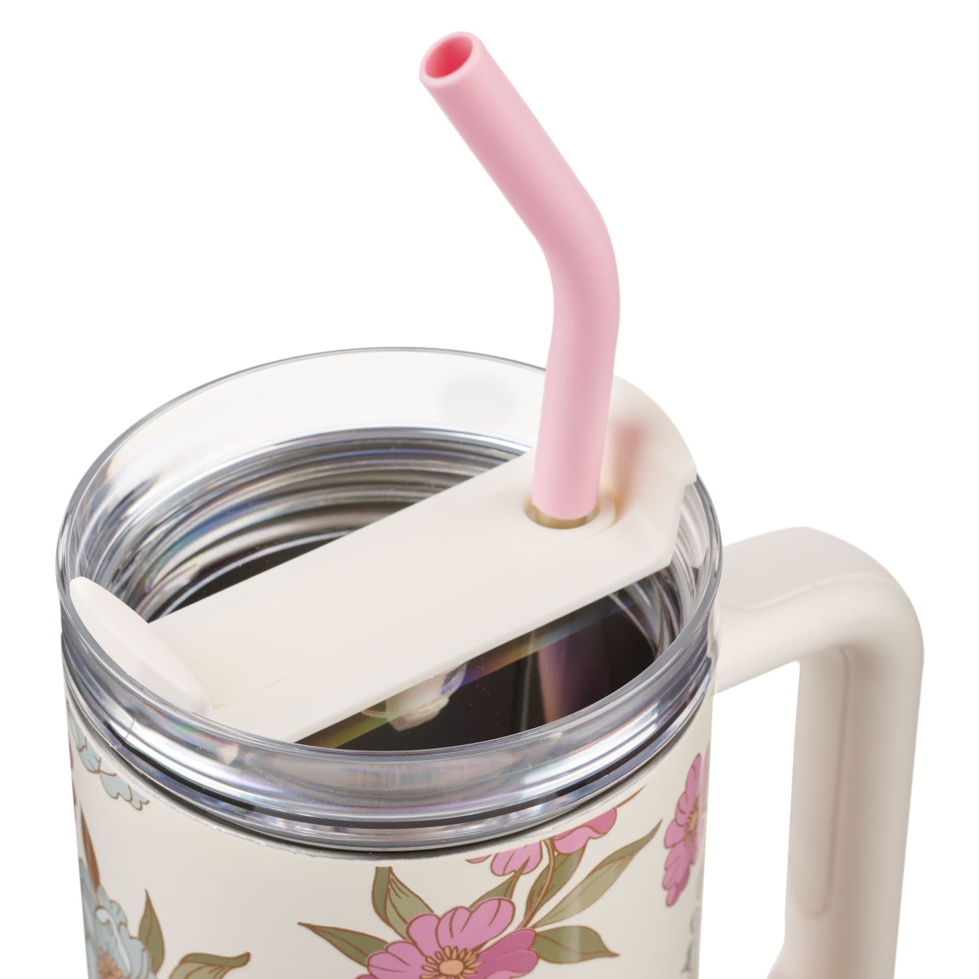 TUMBLER W/STRAW SS IVORY EVERYTHING BEAUTIFUL ECC 3:11 - 4