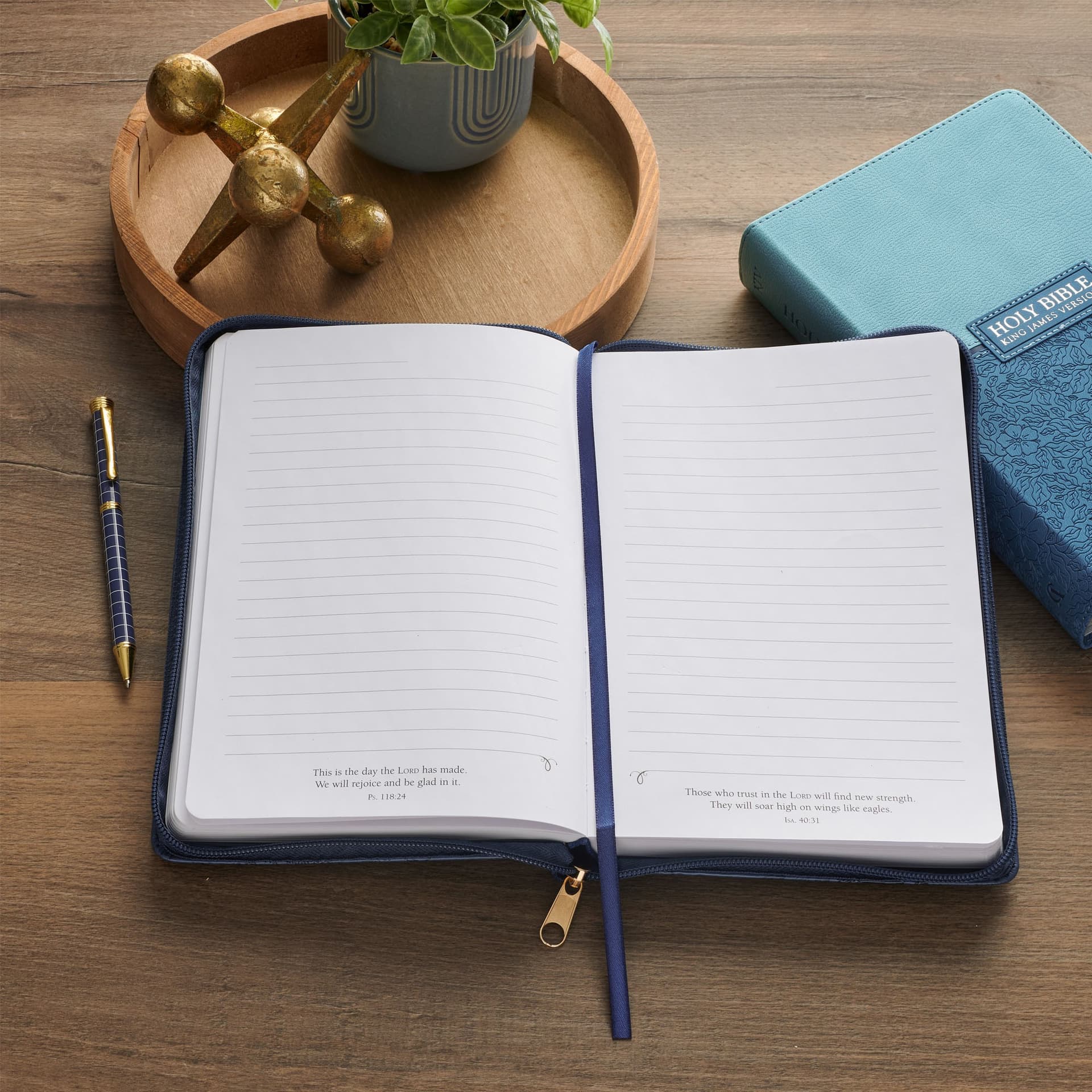 JOURNAL CLASSIC ZIP NAVY AMAZING GRACE - 5
