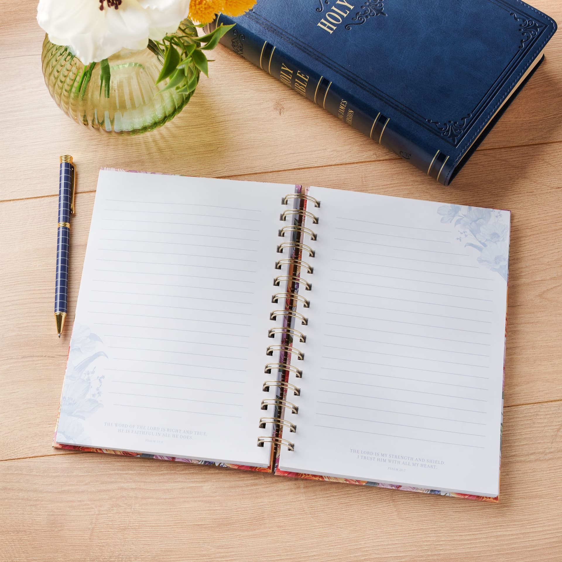 JOURNAL SPIRAL PINK FLORAL I KNOW THE PLANS JER 29:11 - 4