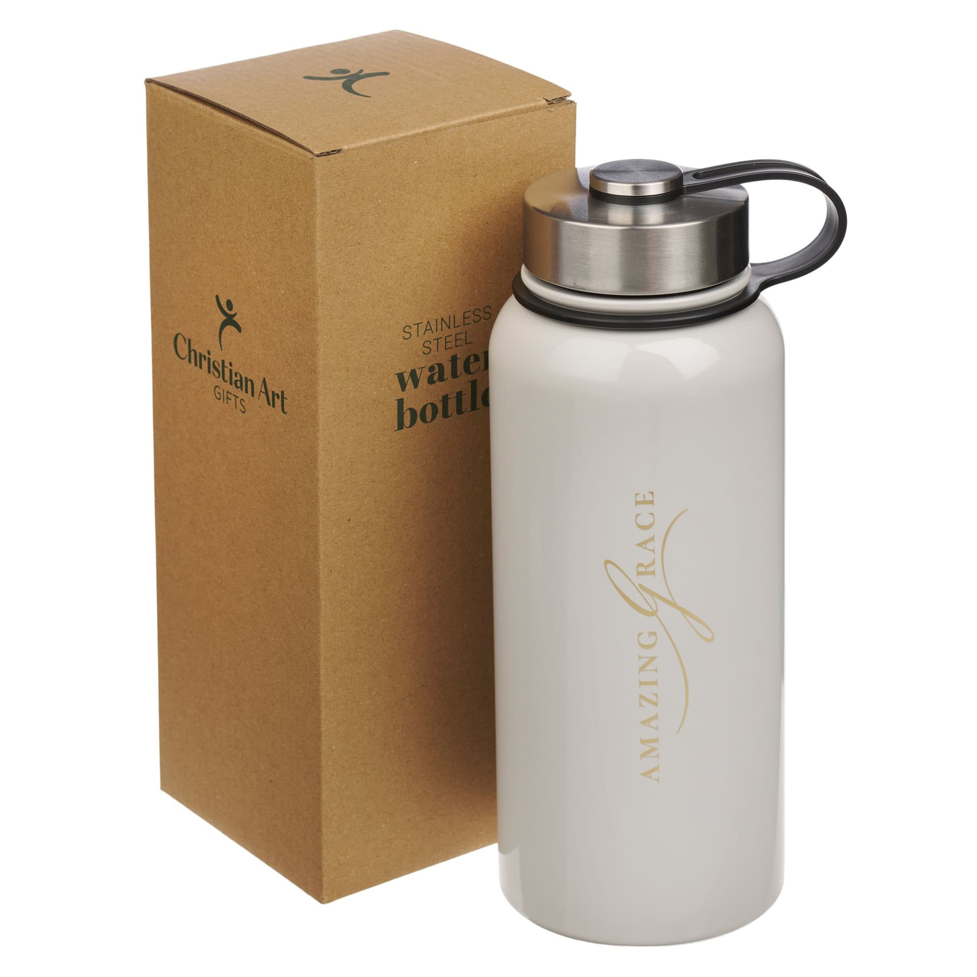 WATER BOTTLE SS WHITE AMAZING GRACE - 2