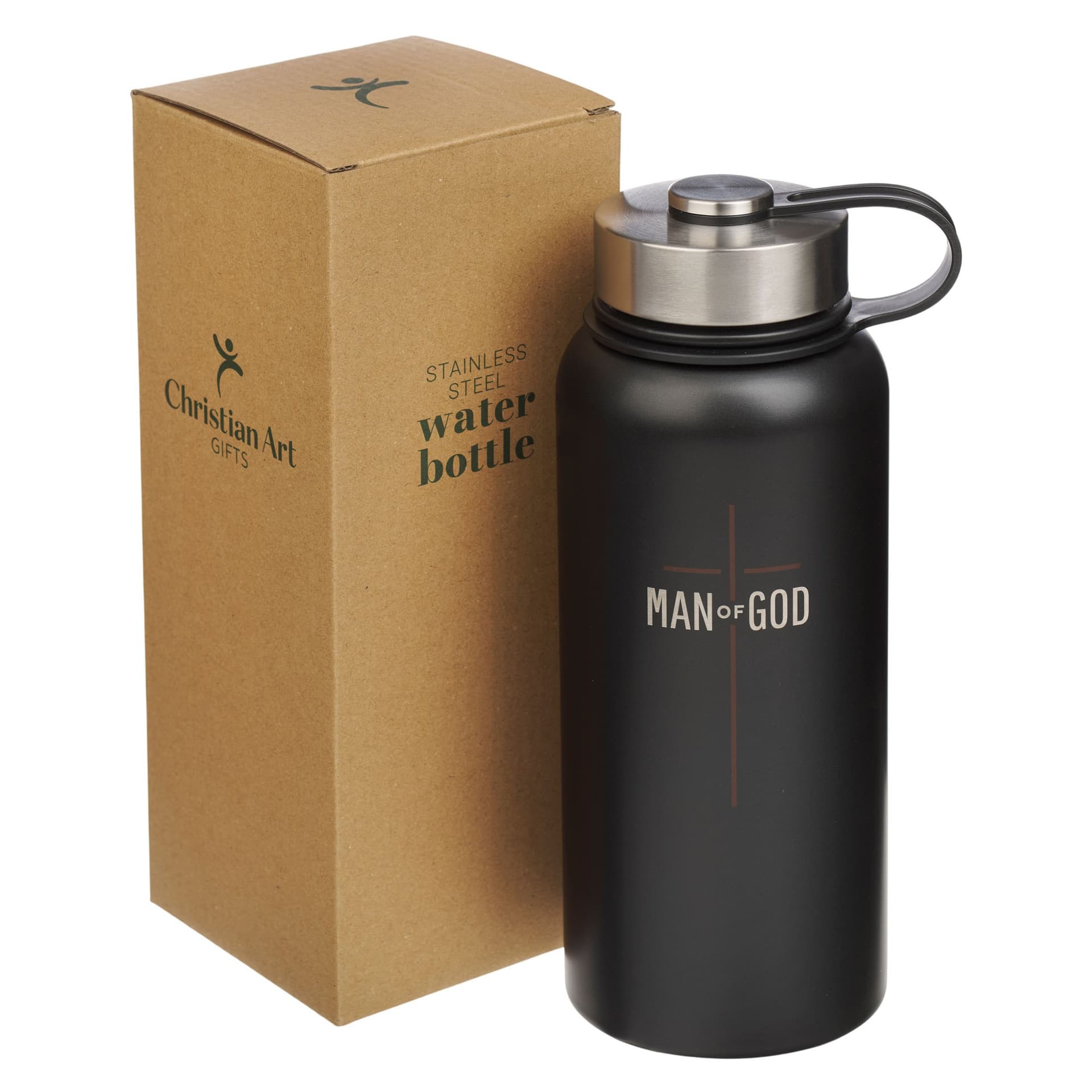 WATER BOTTLE SS BLACK MAN OF GOD - 3