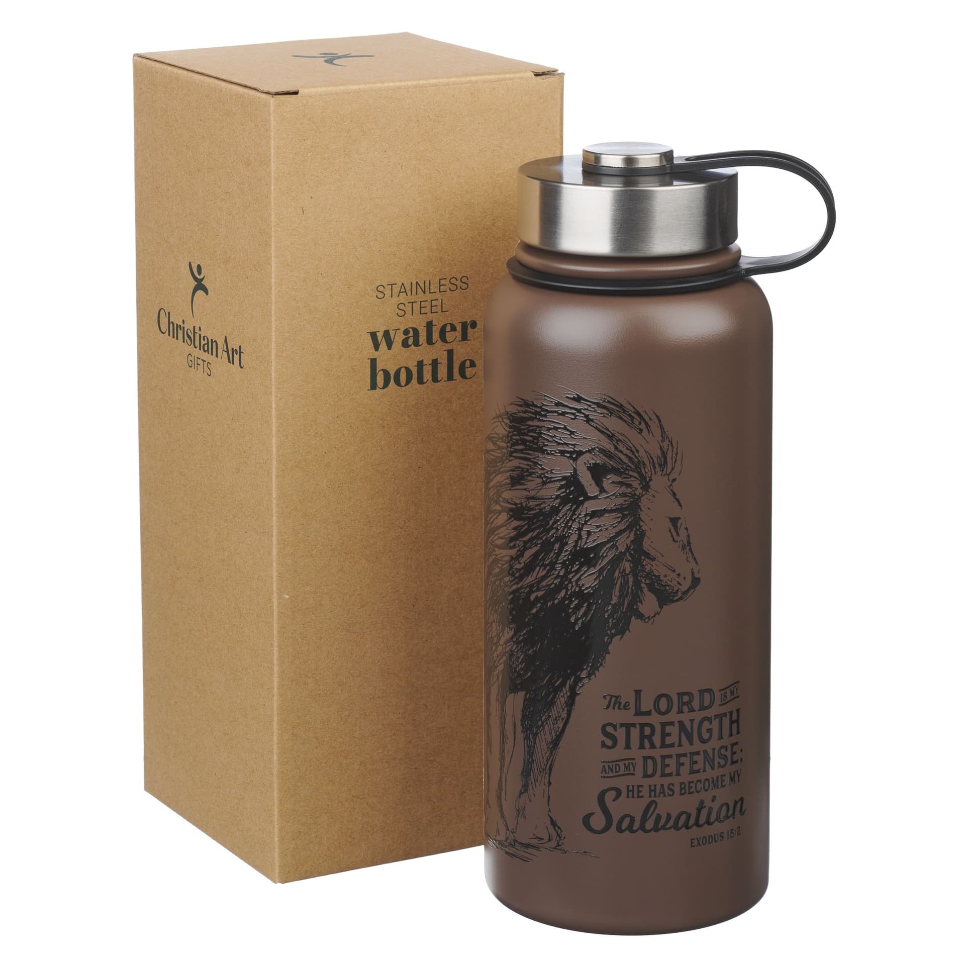 WATER BOTTLE SS BROWN STRENGTH AND DEFENSE  EX 15:2 - 3