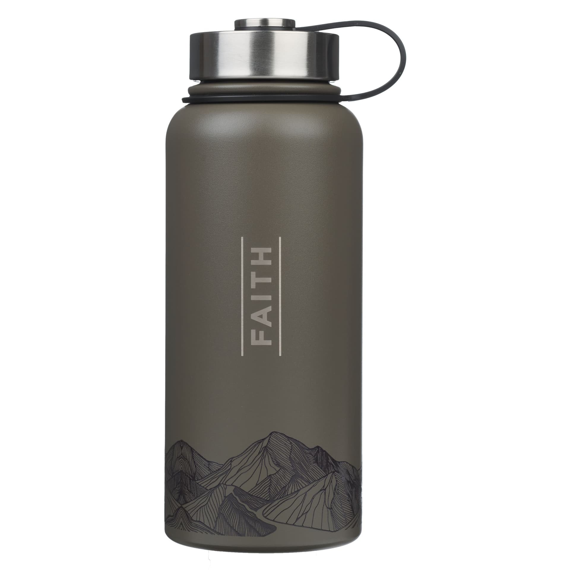 WATER BOTTLE SS BROWN FAITH MOUNTAINS MATT 17:20 - 1