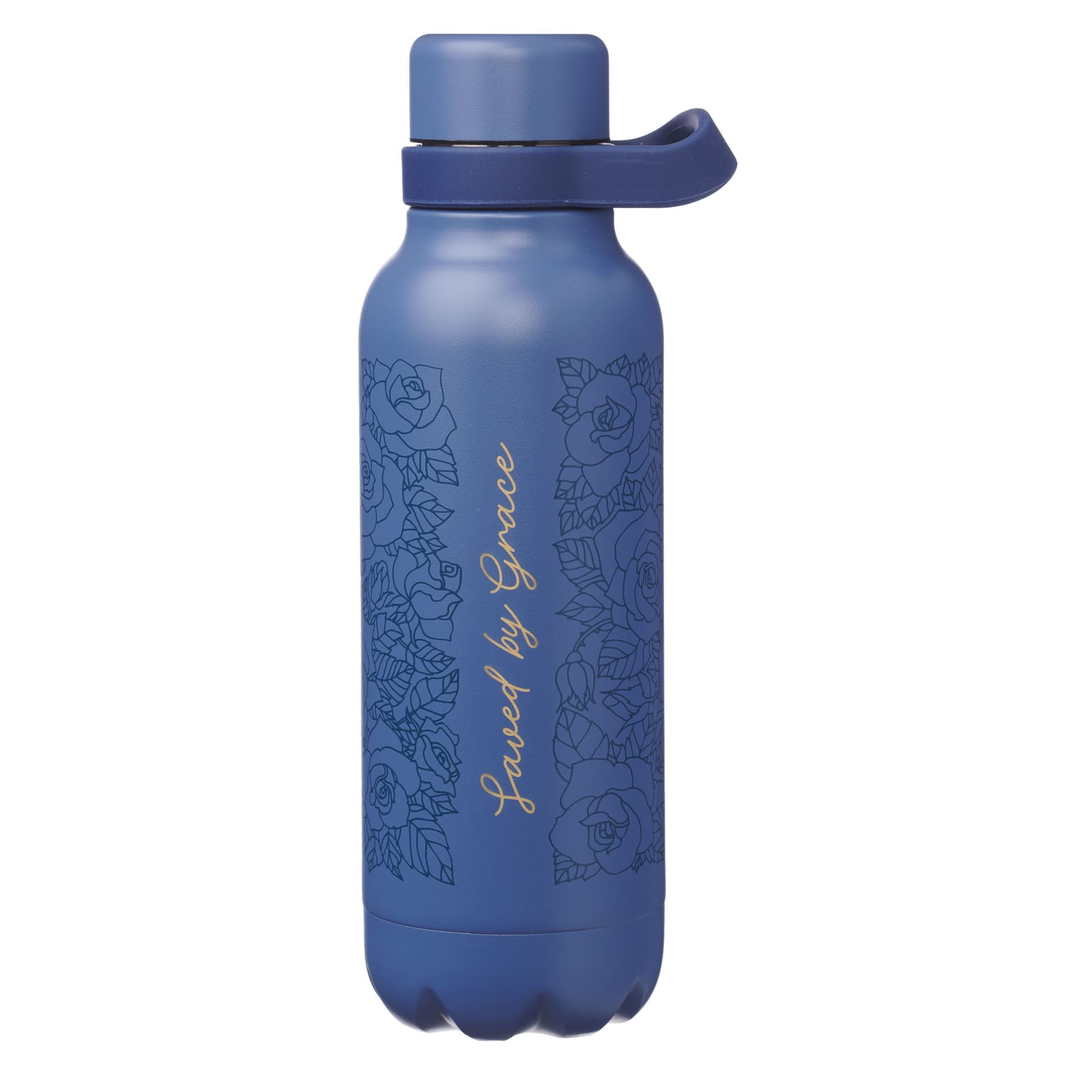 WATER BOTTLE SS BLUE SAVED BY GRACE - 1